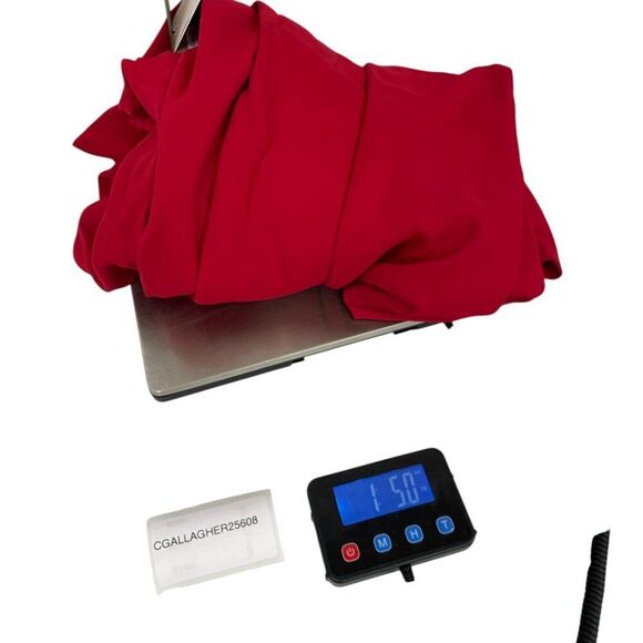 Massimo Dutti Women Jumpsuit L Large Red Halter Neck Wide Leg 6606/300 NWT - Picture 12 of 12